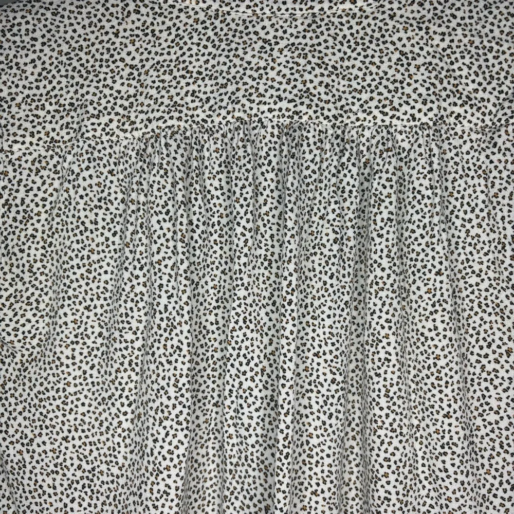 Banana Republic ECOVEROM BALLOON-SLEEVE BLOUSE Leopard Animal Print Size XXS - Picture 7 of 8